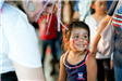 Girl with Patriotic Face Paint