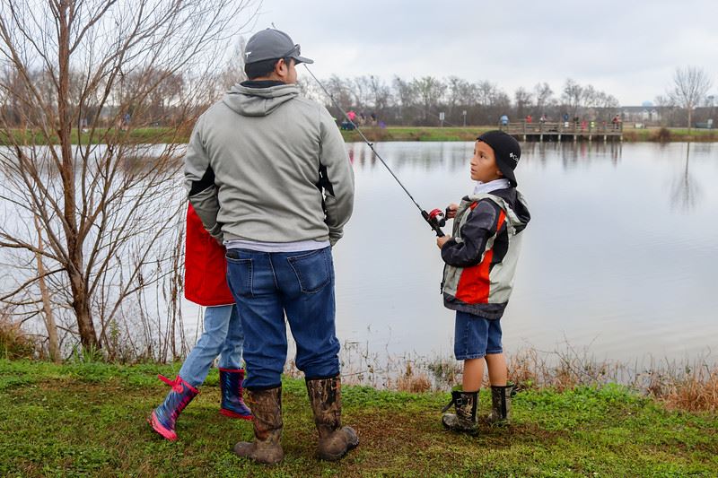 Man and Boy with a Fishing Pole