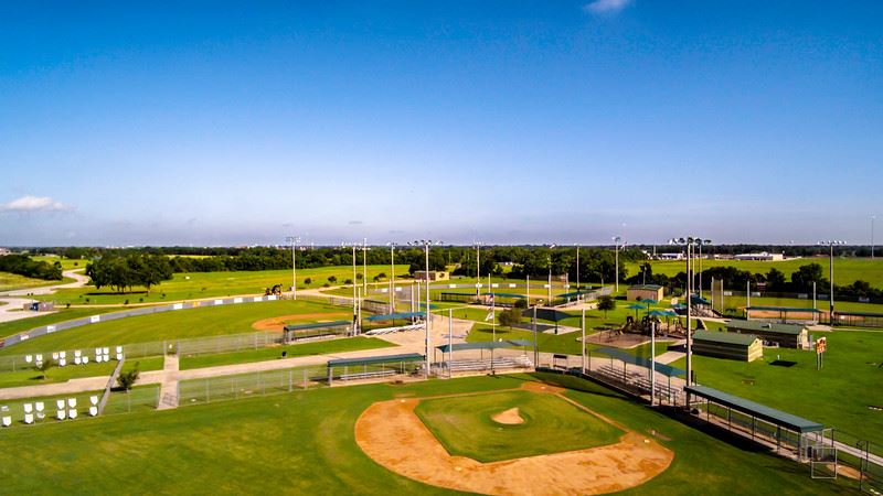 Aerial View of Baseball Fields
